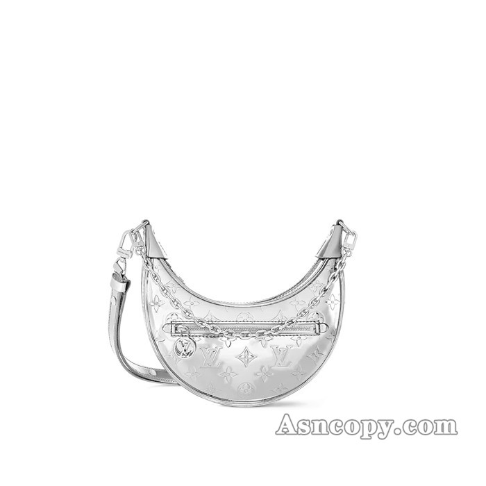 ルイヴィトンキャンバスループショルダーバッグ  M11833シルバー