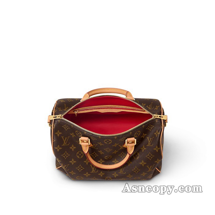 ルイヴィトンモノグラムスピーディ･バンドリエール 30 ソフトショルダーバッグ M11945モノグラム･レッド