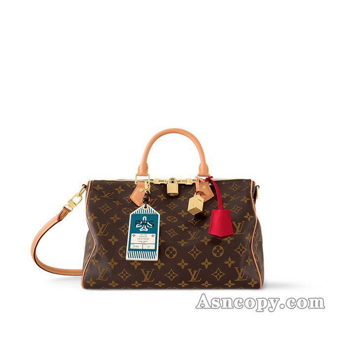 ルイヴィトンモノグラムスピーディ･バンドリエール 30 ソフトショルダーバッグ M11945モノグラム･レッド