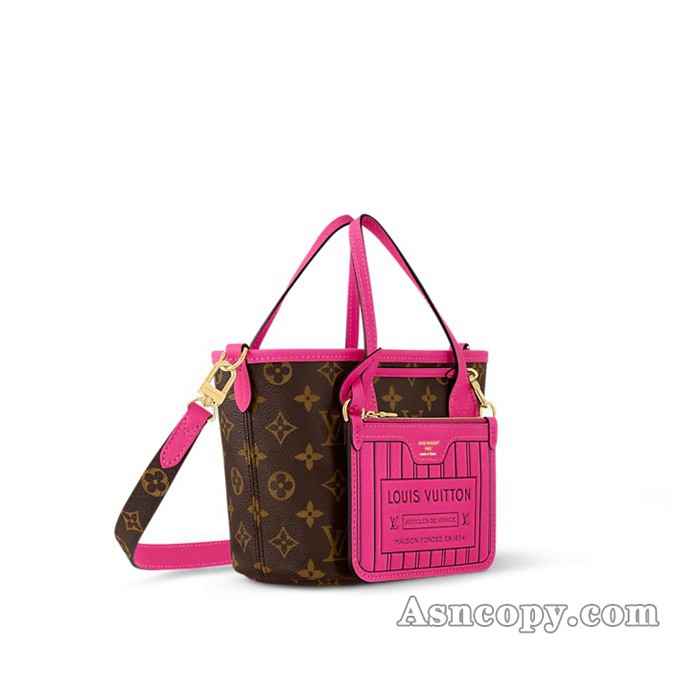 ルイヴィトングレインレザーネヴァーフル･インサイドアウト BBショルダーバッグ  M12106ローズ ポンディシェリ