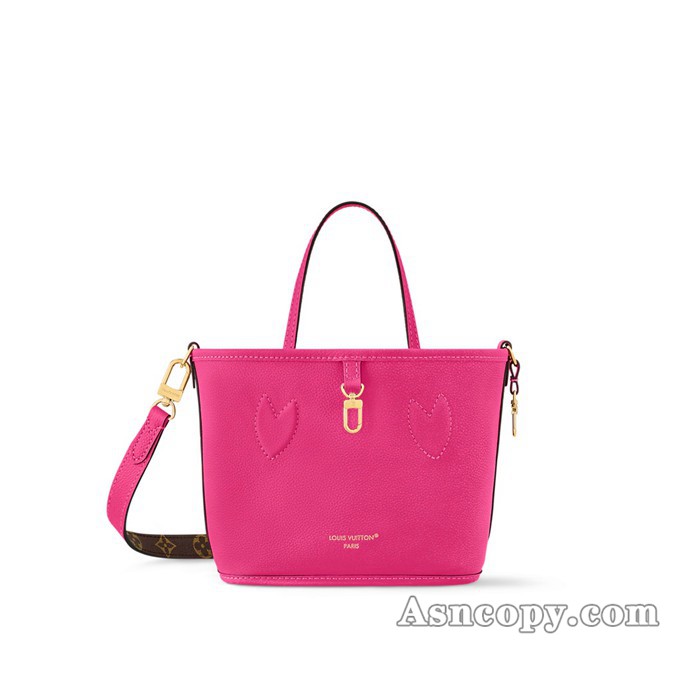 ルイヴィトングレインレザーネヴァーフル･インサイドアウト BBショルダーバッグ  M12106ローズ ポンディシェリ