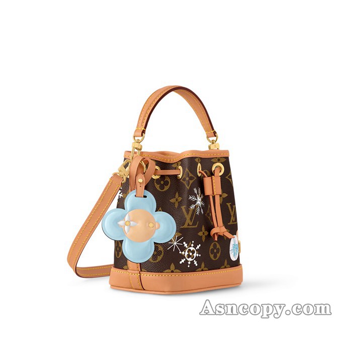 ルイヴィトンモノグラムナノ･ノエショルダーバッグ  M12221モノグラム / アズール フロスト