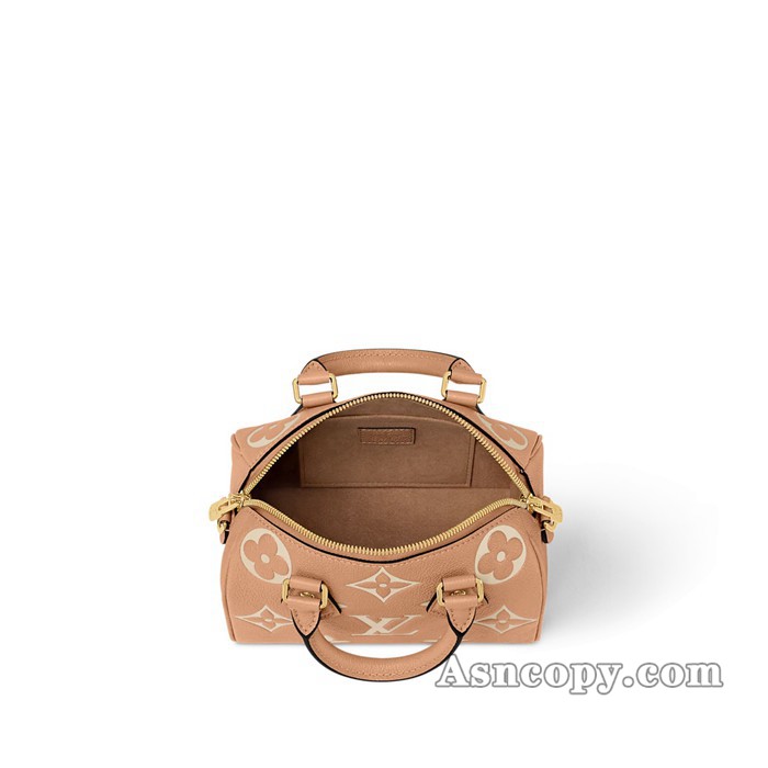 ルイヴィトンバイカラー モノグラム・アンプラント レザースピーディ・バンドリエール 20ショルダーバッグ M12713アリゾナ / クレーム