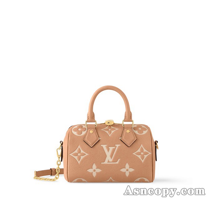 ルイヴィトンバイカラー モノグラム･アンプラント レザースピーディ･バンドリエール 20ショルダーバッグ  M12713アリゾナ / クレーム