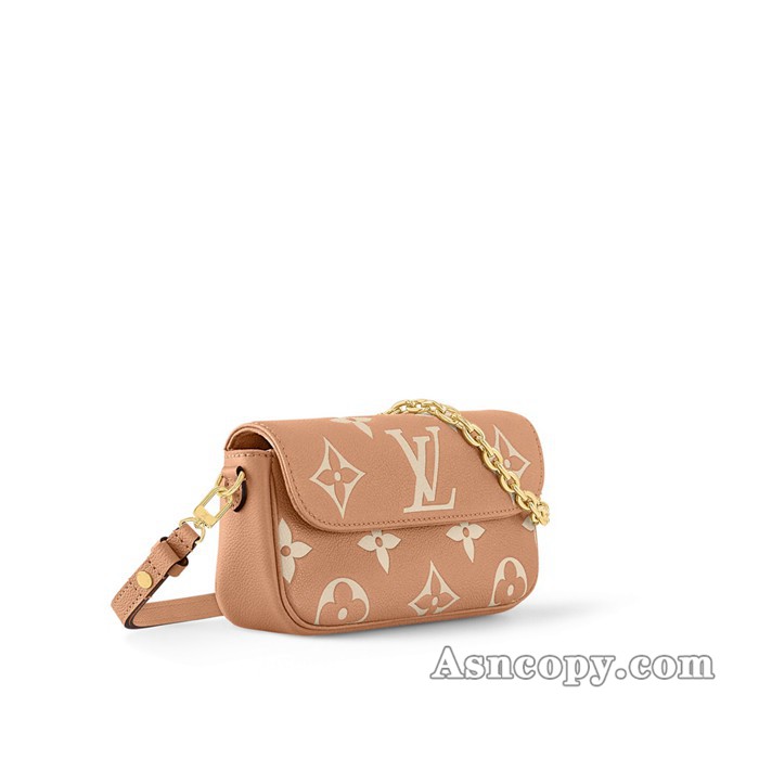 ルイヴィトンモノグラム・アンプラントウォレット オン チェーン・アイビーショルダーバッグ M12758アリゾナ・クレーム