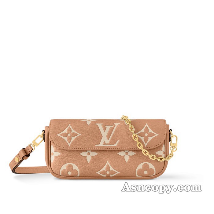 ルイヴィトンモノグラム・アンプラントウォレット オン チェーン・アイビーショルダーバッグ M12758アリゾナ・クレーム