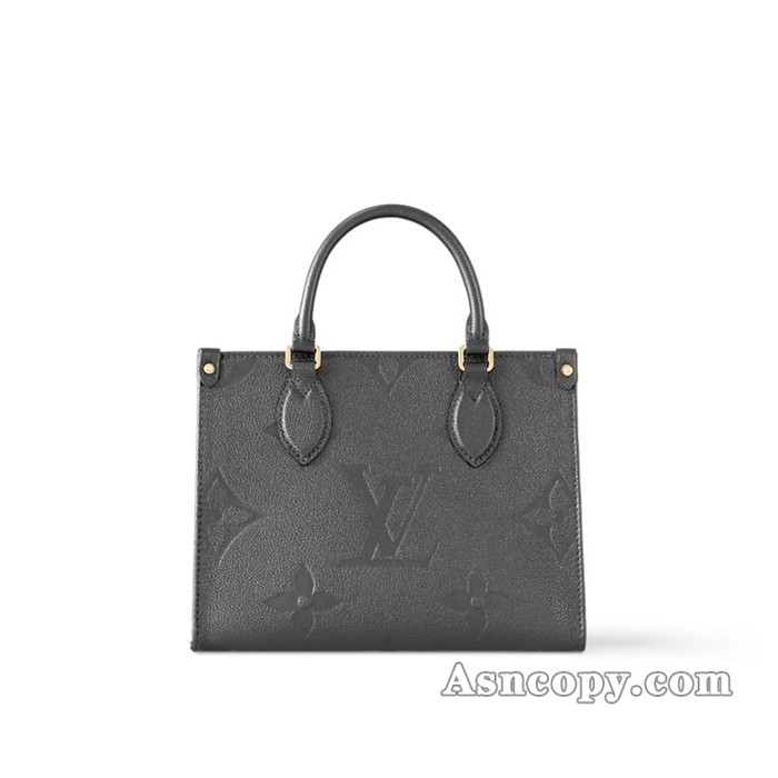 ルイヴィトングレインレザーオンザゴー PMトートバッグ  M12886ガンメタル