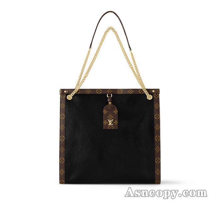 ルイヴィトンカーフレザーノヴァ MMトートバッグ  M13137ブラック