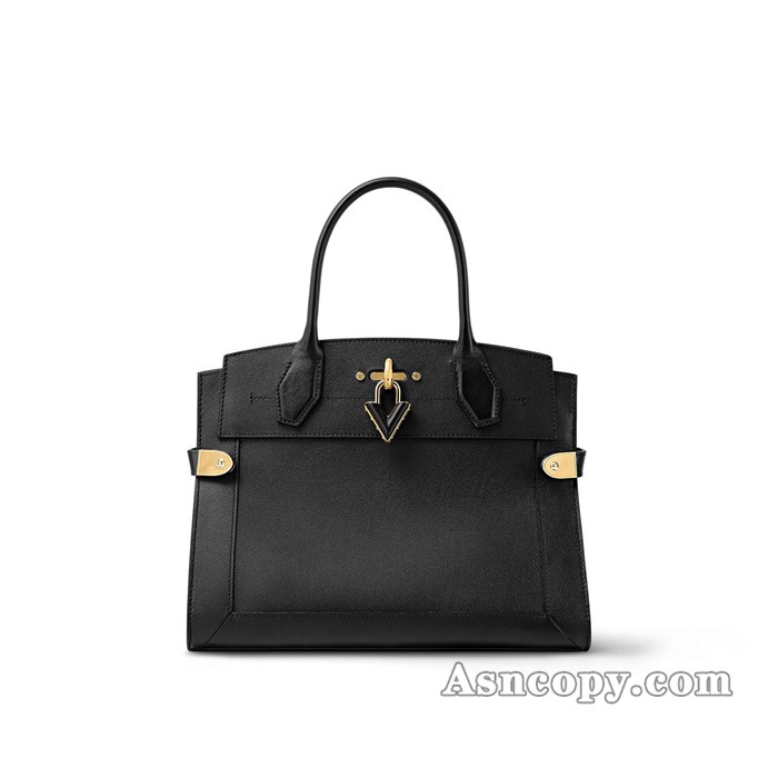 ルイヴィトンカーフレザースティーマーMM ノワールトートバッグ  M21248