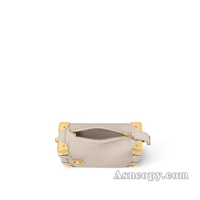 ルイヴィトングレインカーフレザーサイドトランク PMショルダーバッグ M23915ブラック