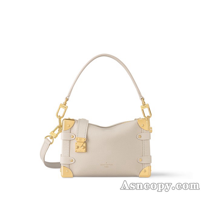 ルイヴィトングレインカーフレザーサイドトランク PMショルダーバッグ  M23915ブラック