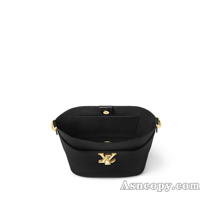 ルイヴィトングレインカーフレザーロック & ウォークショルダーバッグ  M24006ブラック