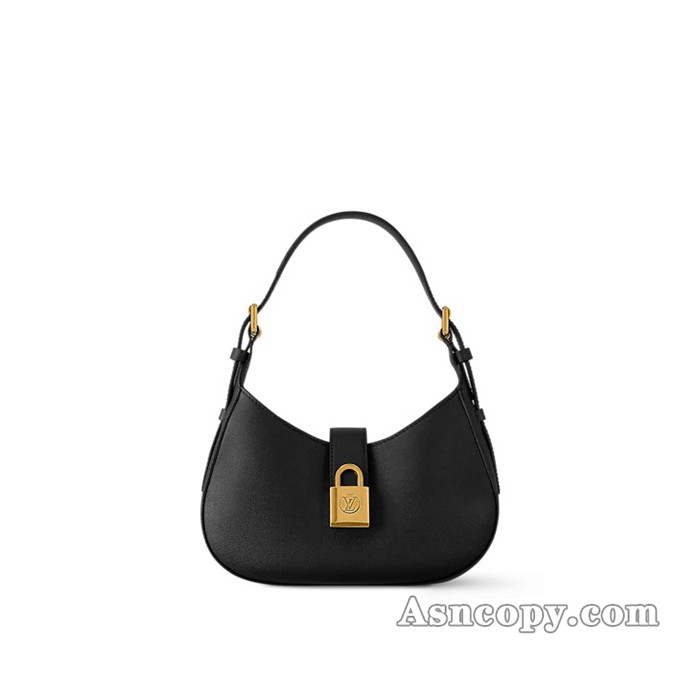 ルイヴィトングレインカーフレザーロウキー･ショルダーバッグショルダーバッグ  M24611ブラック
