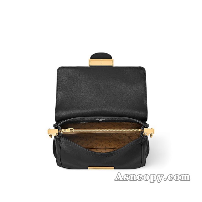 ルイヴィトンカーフレザードーフィーヌ･ソフト MMショルダーバッグ  M25209ブラック