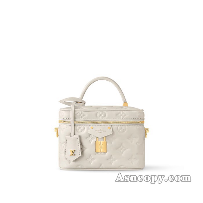 ルイヴィトンラムレザーヴァニティ クッサン PMショルダーバッグ  M25219クレーム