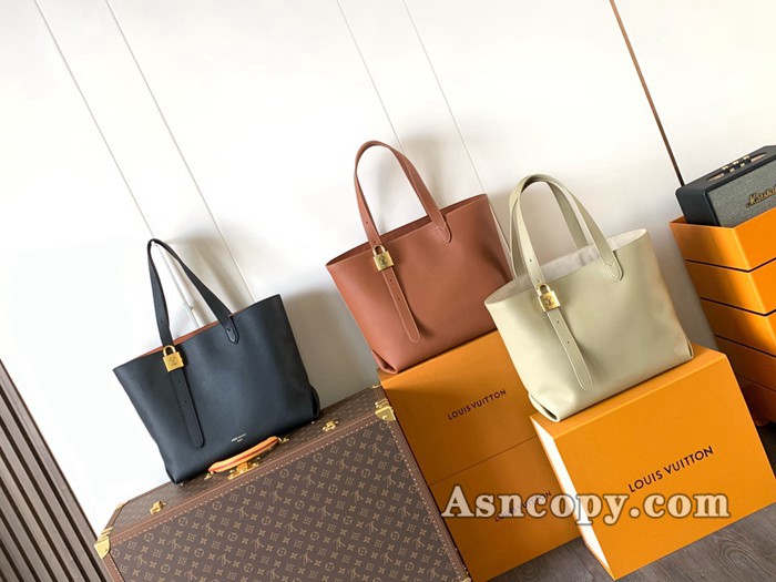 ルイヴィトンカーフレザーロウキー･カバ MMトートバッグ  M25341ブラック