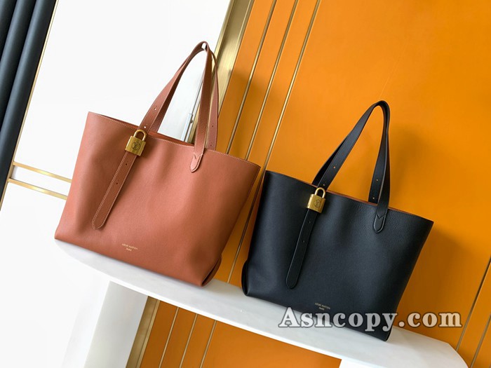 ルイヴィトンカーフレザーロウキー･カバ MMトートバッグ  M25341ブラック