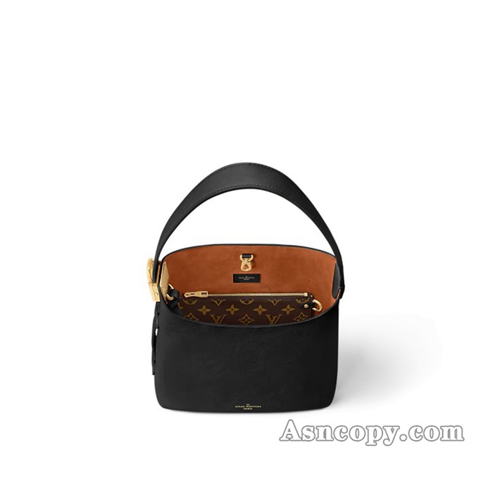 ルイヴィトンカーフレザーロウキー･ホーボー PMショルダーバッグ  M25352ブラック