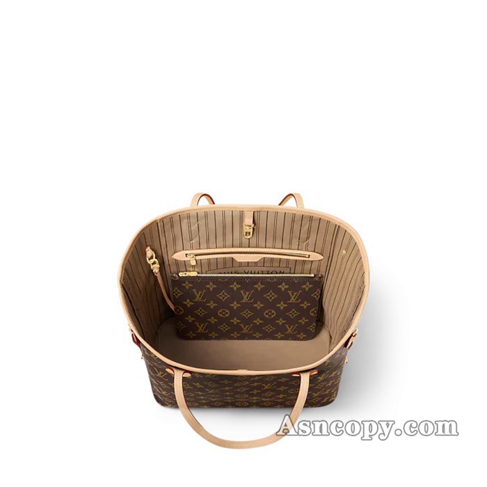 ルイヴィトンモノグラムネヴァーフル MMトートバッグ M46975ローズベージュ