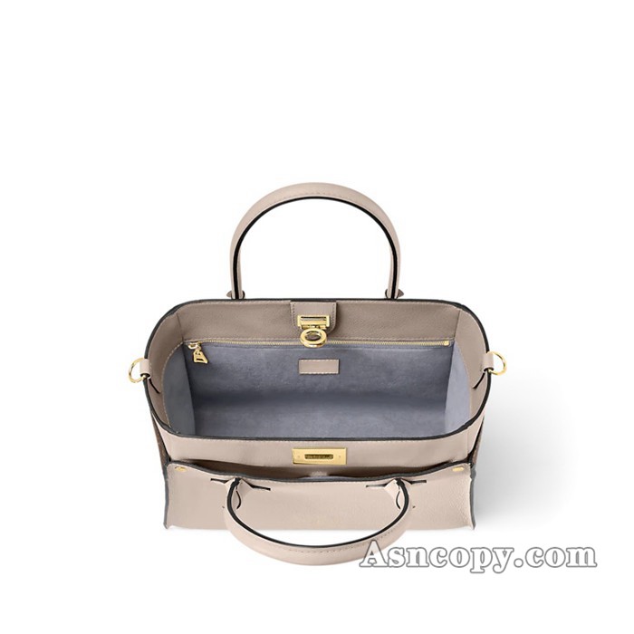 ルイヴィトンカーフレザーオンマイサイド MMトートバッグ  M58485