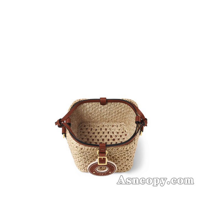 ルイヴィトンラフィア(ヤシ)ノエ・パースショルダーバッグ M83521ナチュラル / タン