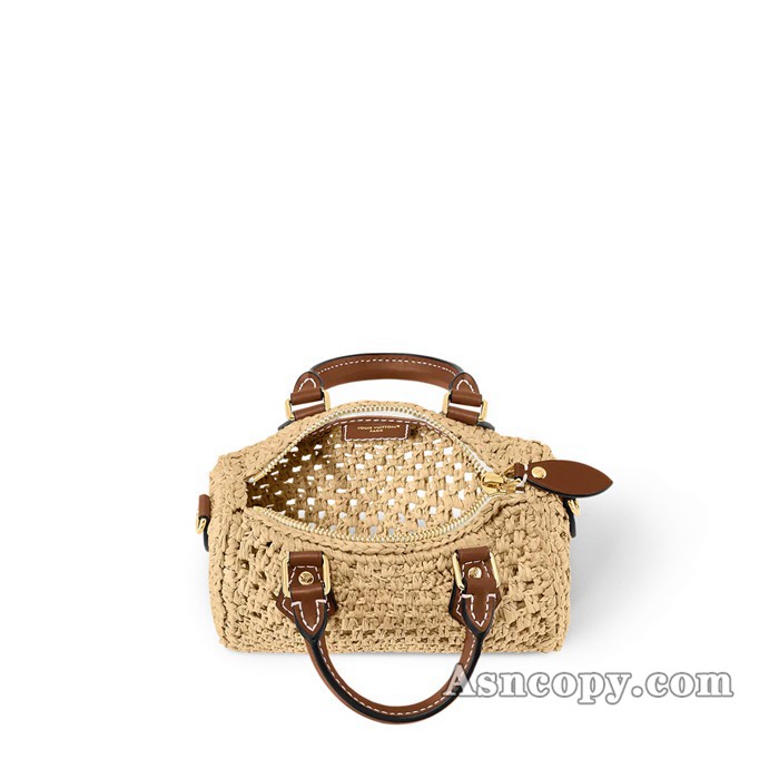 ルイヴィトンラフィア(ヤシ)ナノ・スピーディショルダーバッグ M83525ナチュラル / タン