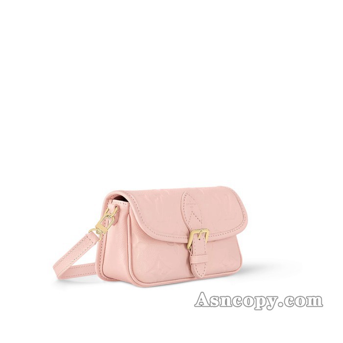 ルイヴィトンモノグラム・アンプラントナノ・ディアヌショルダーバッグ M83566ピンクオパール