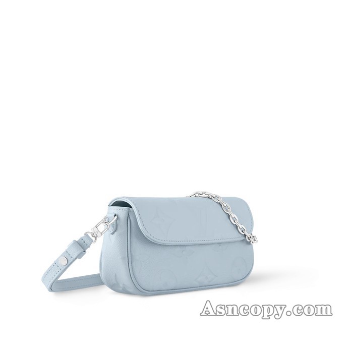 ルイヴィトンモノグラム・アンプラントウォレット オン チェーン・アイビーショルダーバッグ M83637ウォッシュド・ブルー