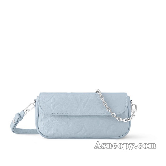 ルイヴィトンモノグラム･アンプラントウォレット オン チェーン･アイビーショルダーバッグ  M83637ウォッシュド･ブルー