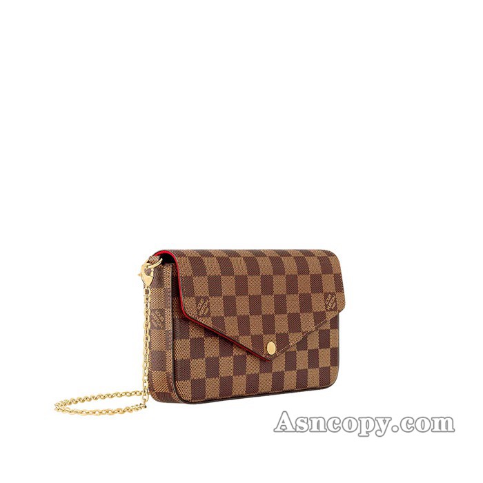 ルイヴィトンダミエポシェット・フェリシーショルダーバッグ N40492