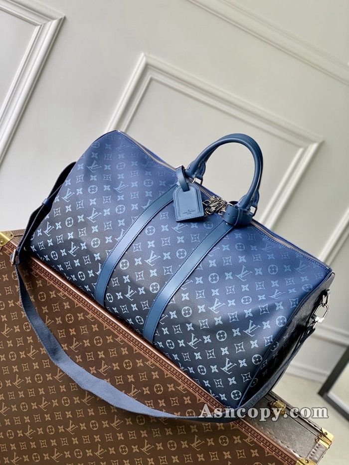 ルイヴィトンモノグラム・エクリプスキーポル･バンドリエール 55トラベルバッグ  M11558ネイビー ブルー