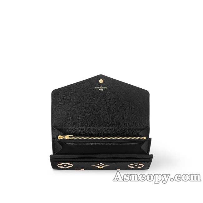 ルイヴィトンモノグラム･アンプラント レザーポルトフォイユ･サラ NM長財布 M80496